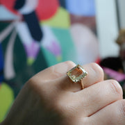 Vintage Citrine 9ct Gold Cocktail Ring