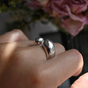 Vintage Chunky Sterling Silver Torc Ring