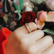 Lemon Quartz & Diamond Gold Ring