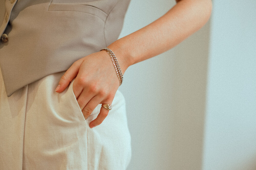 1940s Silver Chain Bracelet