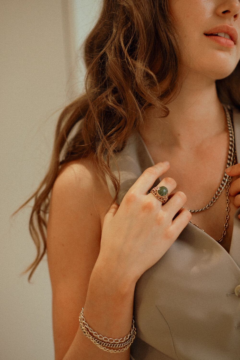 Transvaal Jade Stone Ring