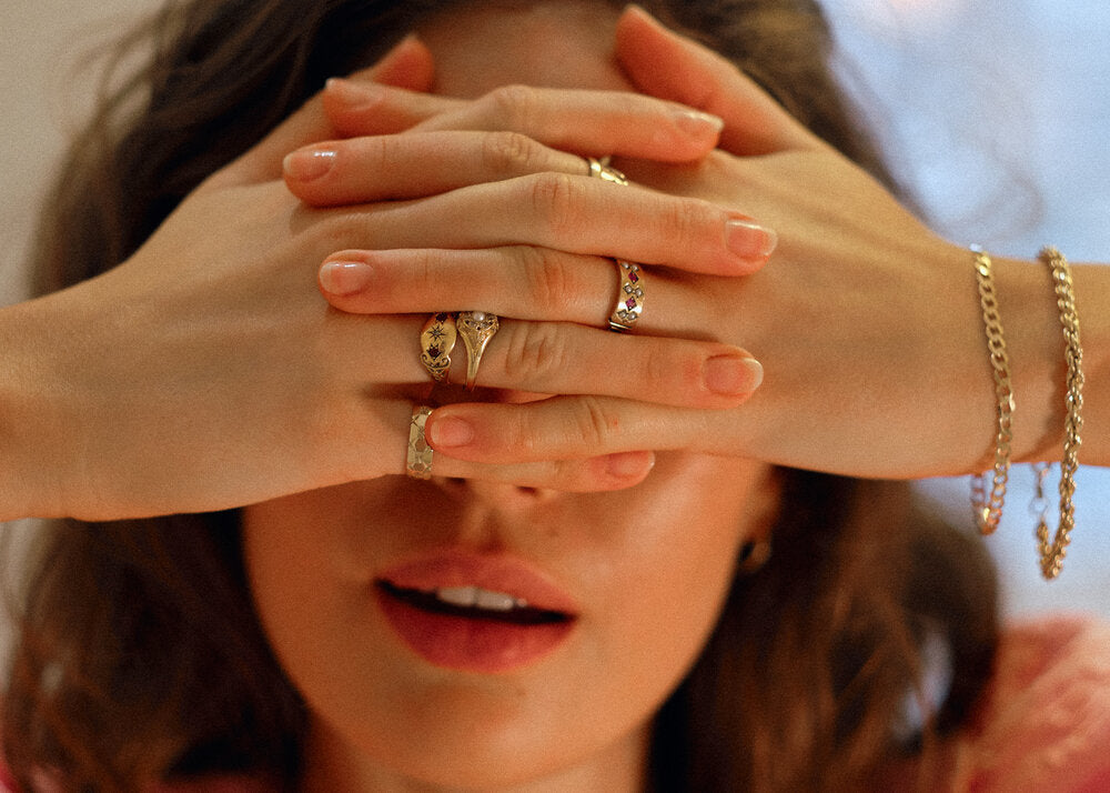 Victorian Pearl and Ruby Ring