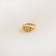 Three Diamond Victorian Ring
