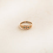 Edwardian Diamond and Emerald Ring