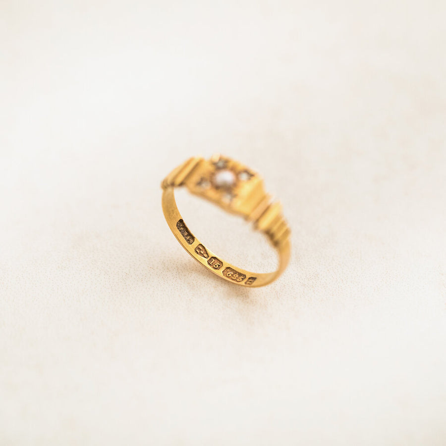 Victorian Pearl and Diamond Ring