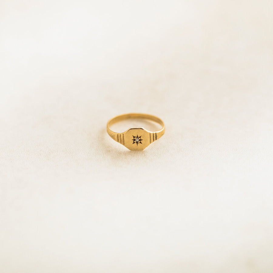 Petite Diamond Signet Ring