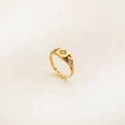 Three Diamond Victorian Ring