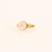 Rose Quartz Crystal Ball Ring