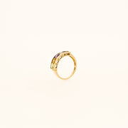 Eighties Rainbow 9ct Gold Band