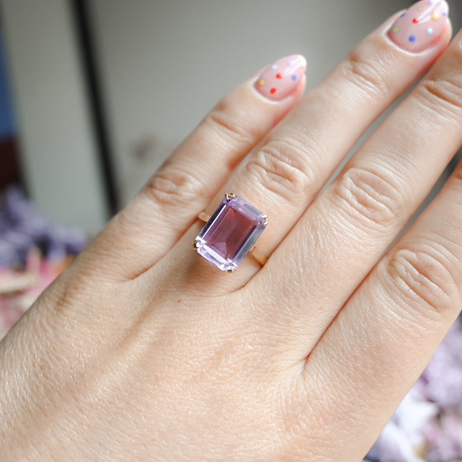 Sixties Amethyst Cocktail Ring