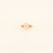 Rose Quartz Crystal Ball Ring