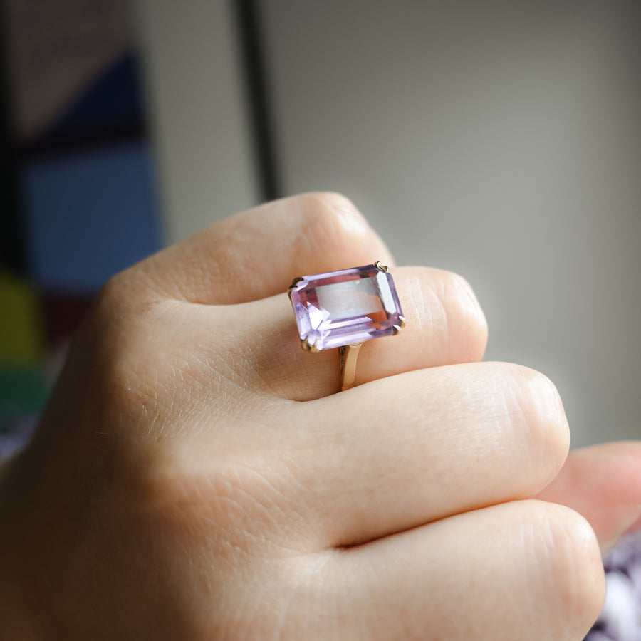 Sixties Amethyst Cocktail Ring